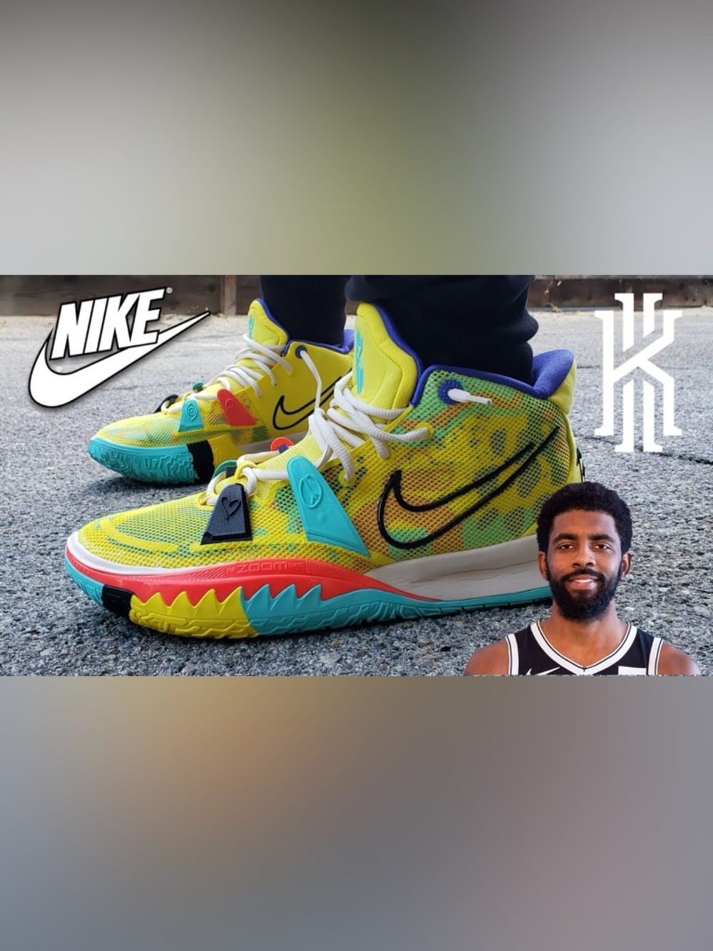 Nike Yellow/Blue/Purple Multicolor Sneakers - Picture 2 of 3